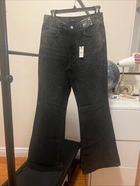 Express Black High-Rise Wide Leg Jeans